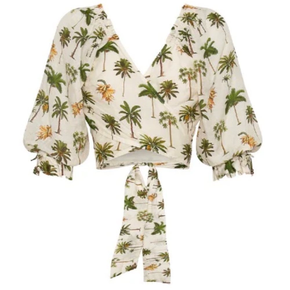KIVARI - Solana Tie Front Crop Top